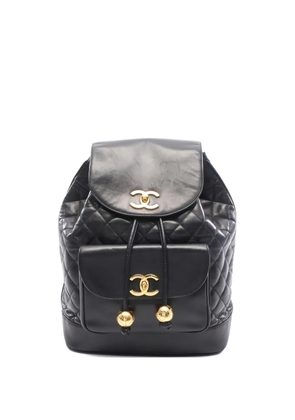 CHANEL Pre-Owned 1991-1994 quilted lambskin backpack - Black