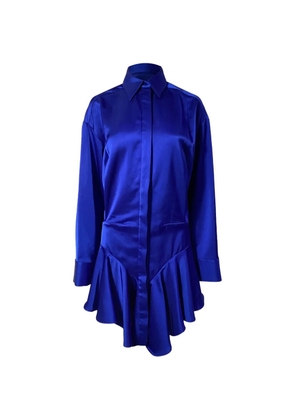 The Attico pleated shirt dress - Blue