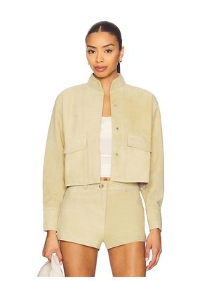 ZUT x REVOLVE Cropped Suede Jacket in Nude. Size XS. Also in S.