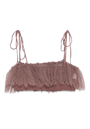 PNK lace-trimmed crop top - Pink