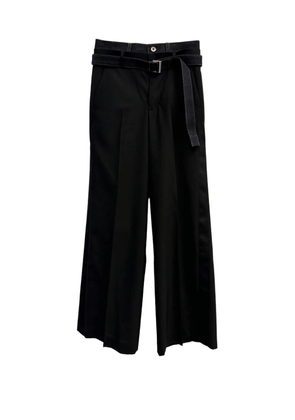 sacai belted jeans - Black