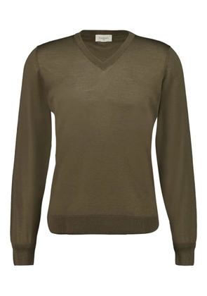 Piacenza Cashmere V-neck long-sleeve sweater - Green