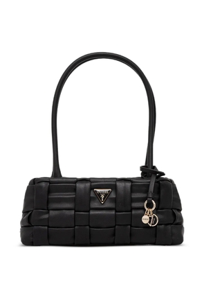 GUESS USA Marion woven charm tote bag - Black