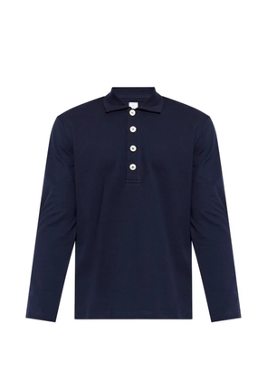 Eleventy buttoned long-sleeve polo shirt - Blue