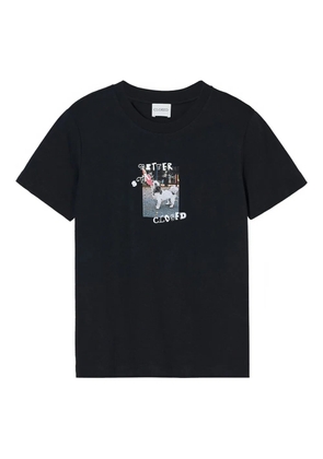 Closed dog-print graphic tee - Black