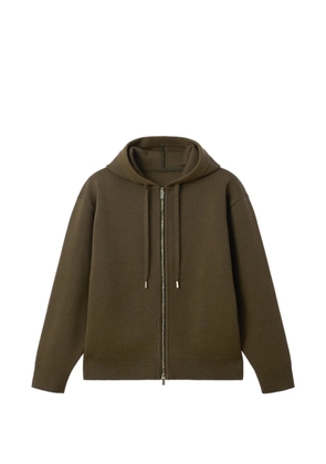 Jacquemus hooded pique zip cardigan - Green