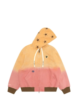 AAPE BY *A BATHING APE® logo-patch hoodie - Orange
