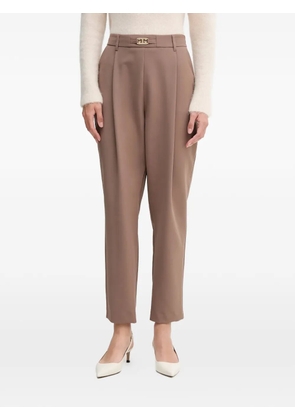 Gaudi pleated straight-leg trousers - Brown