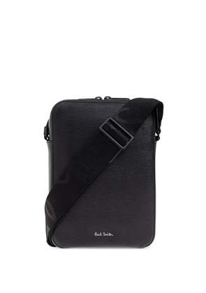 Paul Smith logo-stamp messenger bag - Black