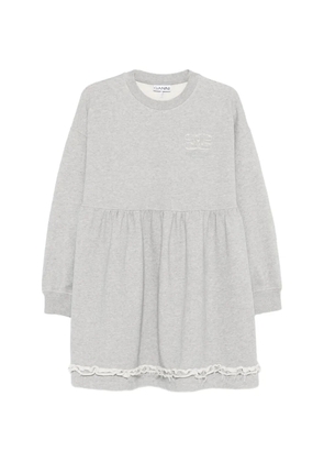 GANNI crew-neck mini dress - Grey