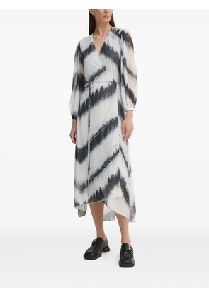Bruuns Bazaar Noriel tie-dye-pattern wrap midi dress - White