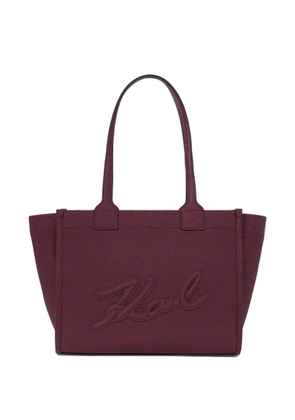 Karl Lagerfeld embossed logo Tote Bag - Purple