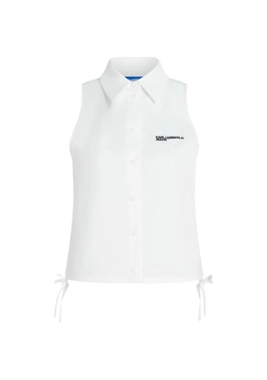 Karl Lagerfeld Jeans tie-detail sleeveless blouse - White