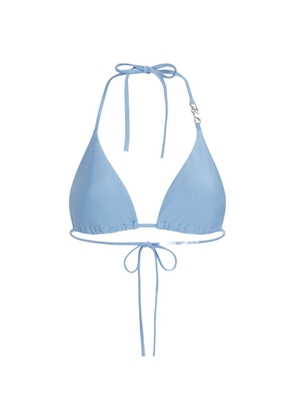 Karl Lagerfeld triangle tie bikini top - Blue