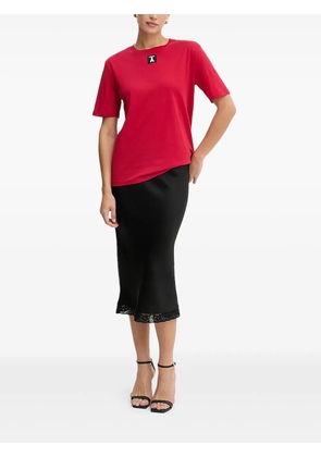 Patrizia Pepe logo-patch T-shirt - Red