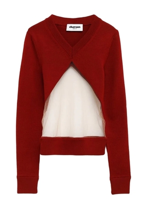 Duran Lantink V-neck panelled sweater - Red