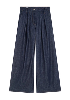 DRIES VAN NOTEN pleated wide-leg jeans - Blue