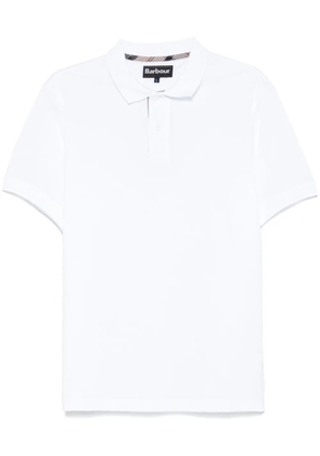 Barbour Tartan Piqué polo shirt - White