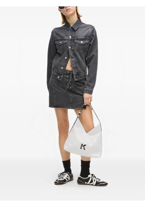 Karl Lagerfeld Jeans small Geo leather tote bag - White