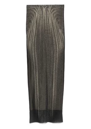 Jean Paul Gaultier Spiral mesh maxi skirt - Black