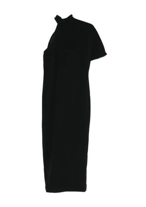 Taller Marmo high-neck asymmetrical-sleeve midi dress - Black