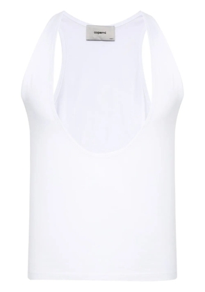 Coperni plunging U-neck tank top - White