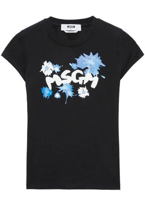 MSGM logo-print T-shirt - Black