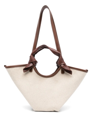 Hereu canvas tote bag - Neutrals