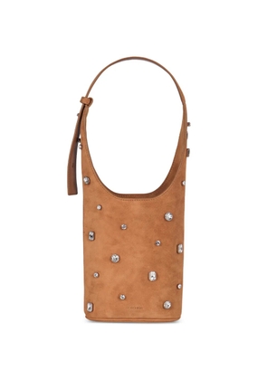 Veronica Beard crystal-embellished ring bucket bag - Brown