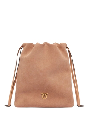 PINKO drawstring suede bag - Neutrals
