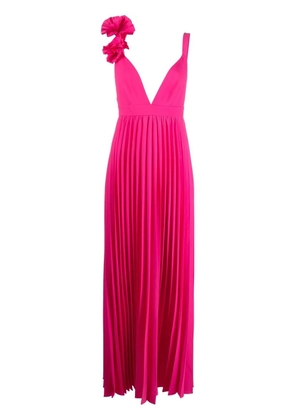 P.A.R.O.S.H. Palmer pleated maxi dress - Pink