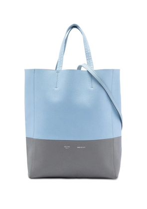 Celine Pre-Owned 2016 Small Bicolor Grained Calfskin Vertical Cabas Tote satchel - Blue