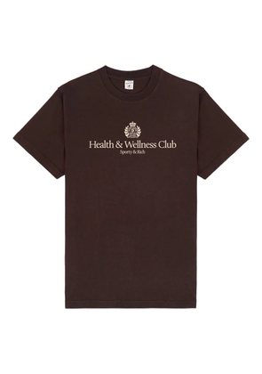 Sporty & Rich H&W Crest graphic-print T-shirt - Brown