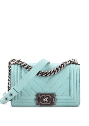 CHANEL Pre-Owned Boy Flap Bag Chevron Caviar Small crossbody bag - Blue