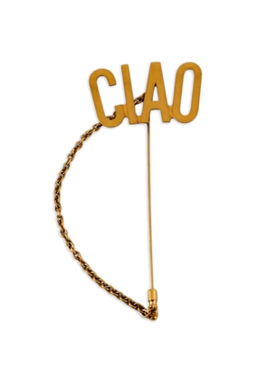 Moschino chain-detail brooch - Gold