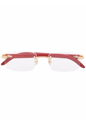 Cartier Eyewear rimless square-frame glasses - Black