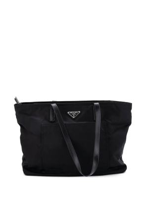 Prada Pre-Owned Re-Edition 1978 Pocket Re-Nylon with Saffiano Leather Medium tote bag - Black