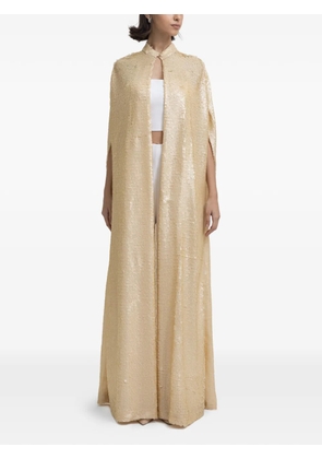 Gemy Maalouf open sequins kaftan - Neutrals