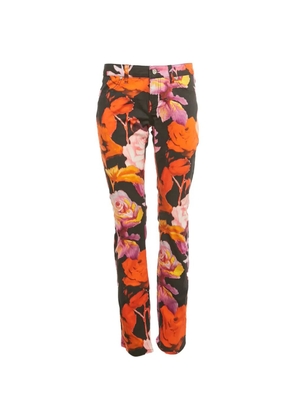Versus Pre-Owned floral-print jeans - Black