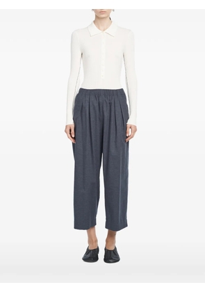 Maria McManus long-sleeve button polo top - Neutrals