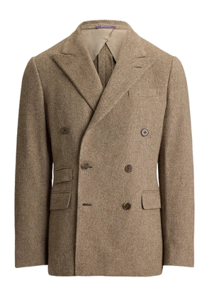 Ralph Lauren Purple Label Kent herringbone double-breasted blazer - Brown