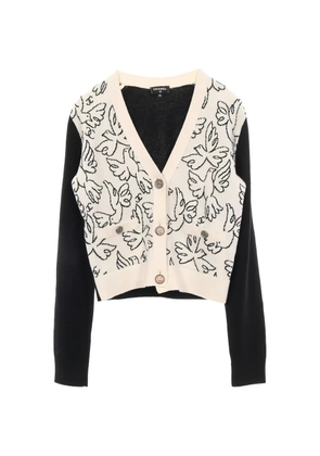 CHANEL Pre-Owned 1986-1988 button V-neck cardigan - Black