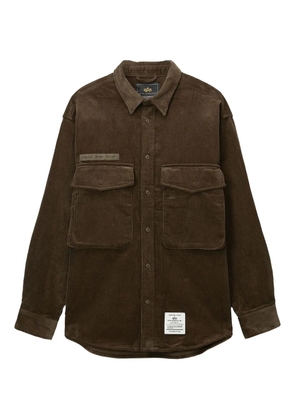 Alpha Industries corduroy pocket-detail shirt - Brown