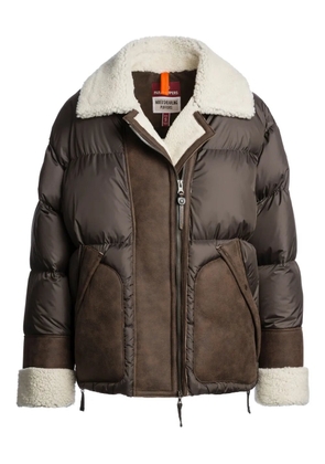 Parajumpers quilted shearling-trimmed puffer jacket - Brown