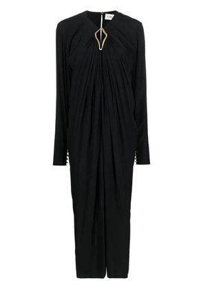 Lanvin draped midi dress - Black