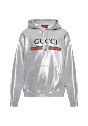 Gucci Pre-Owned logo-print hoodie - Grey