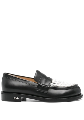MACH & MACH logo-plaque loafers - Black