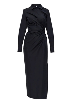 Max Mara draped-detailing midi dress - Black