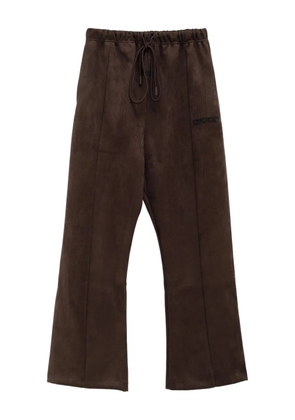 FEAR OF GOD ESSENTIALS suede-effect flared track pants - Brown