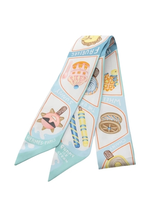 Hermès Pre-Owned 2010s Funny Ice Cream ribbon scarf - White